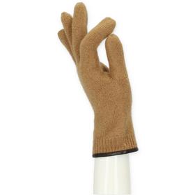 Fingerhandschuh Damen mit Lederkante