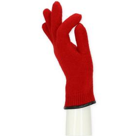 Fingerhandschuh Damen mit Lederkante