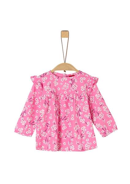 Bluse langarm - 44A3/red AOP