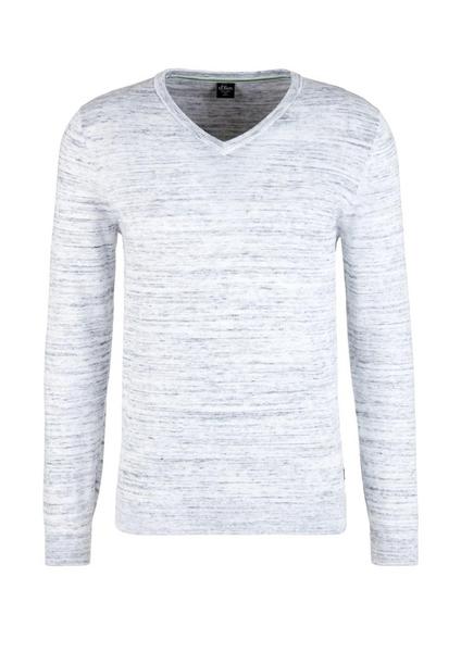 Pullover langarm - 01W0/white mela