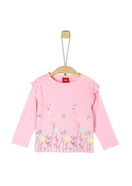 T-Shirt langarm - 4145/puder pink