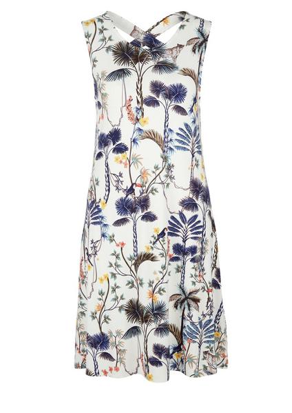 Kleid kurz - 02B2/creme AOP