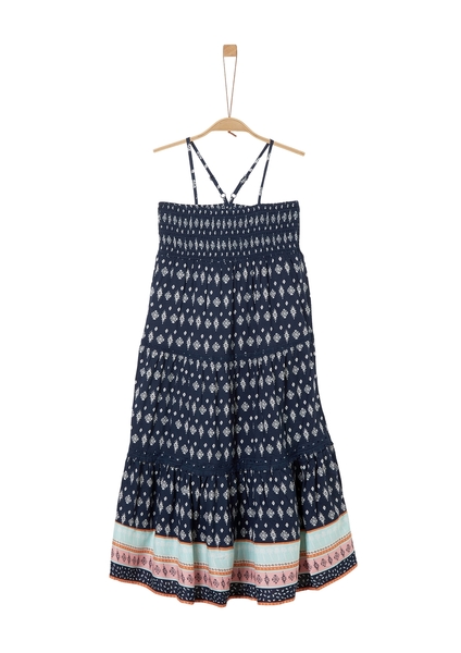 Kleid lang - 57B8/blue AOP