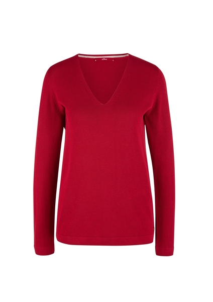 Pullover langarm - 3842/dark red