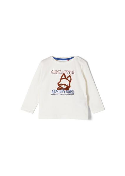 T-Shirt langarm - 0210/Ecru