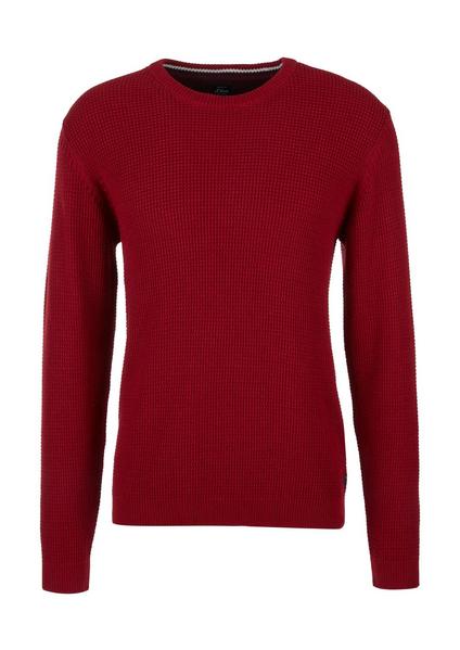 Pullover langarm - 3870/dark red
