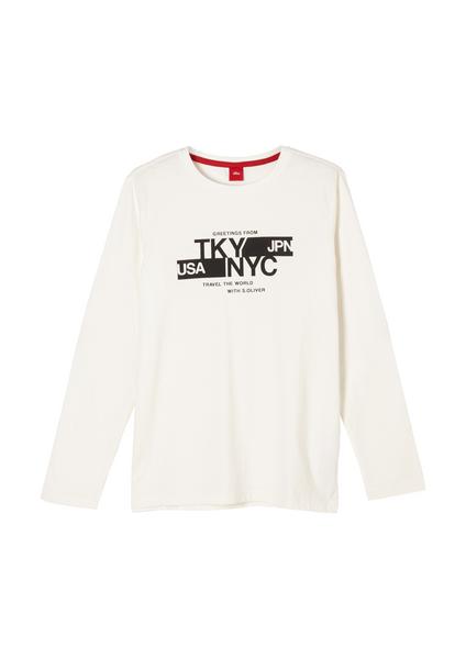 T-Shirt langarm - 0210/off-white