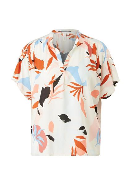 Bluse kurzarm - 80A3/beige AOP