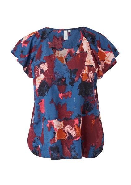 Bluse kurzarm - 49A5/purple AOP