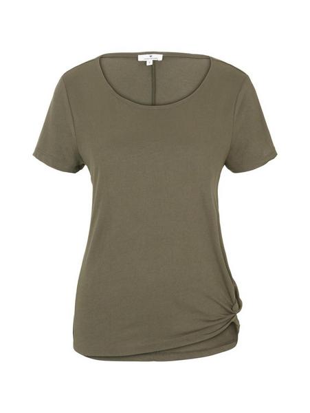 T-shirt twisted detail - 10373/Woodland Green