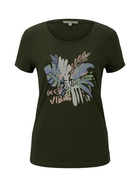 basic print tee - 11332/Dusty Rifle Green
