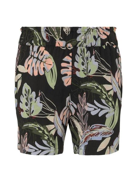 Relaxed shorts - 72710/black tropical print
