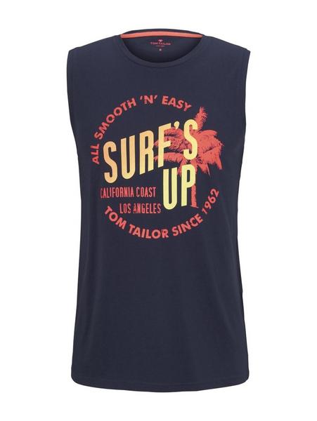 tanktop with print - 10334/Black Iris Blue