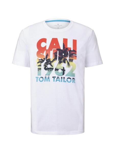 tee with color print - 20000/White