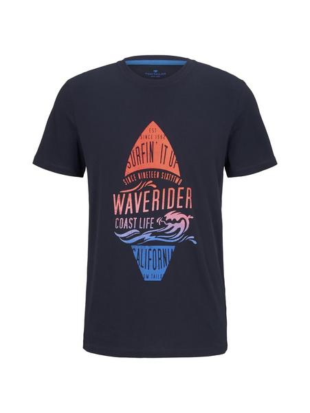 tee with color print - 10668/Sky Captain Blue