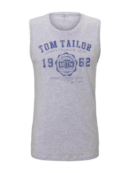 tanktop with logo print - 15398/Light Stone Grey M