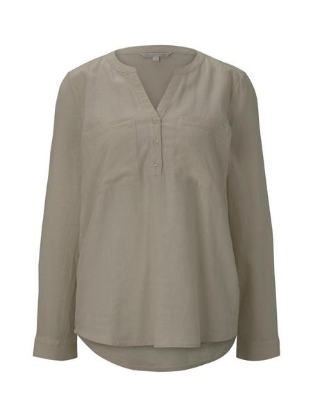 linen mix tunic - 22515/beige