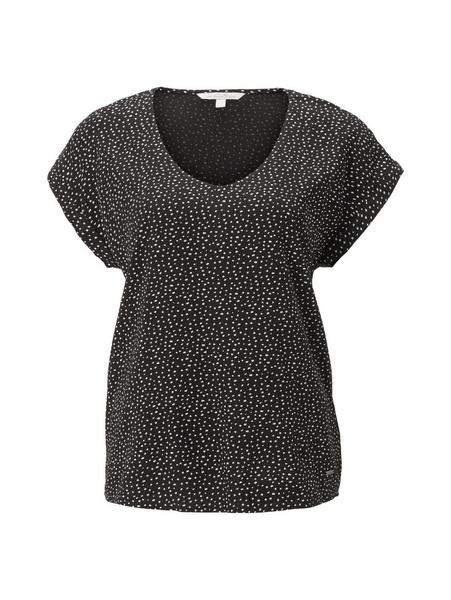 printed sporty blouse - 24323/mint white dot