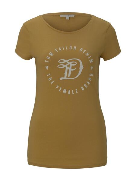 basic jersey print tee - 10410/Indian Spice Yellow