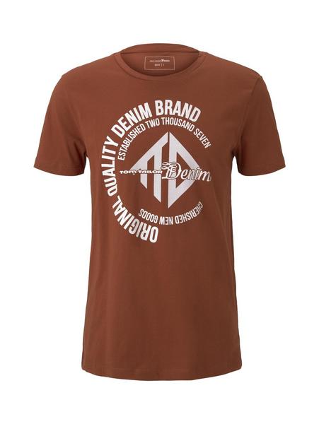 T-shirt with coinprint - 13054/Goji Orange