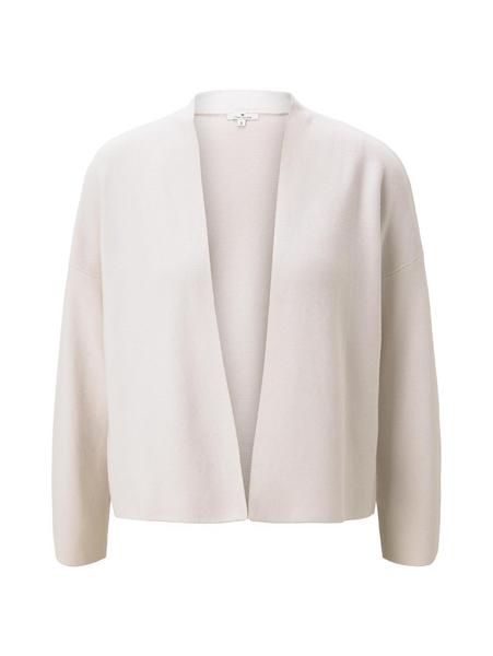 cardigan  bi-colour structure - 17450/beige