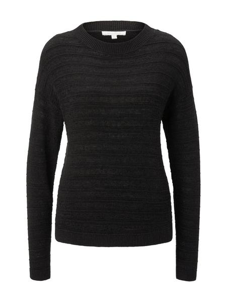 structured pullover - 14482/Deep Black