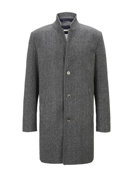 modern woolblendcoat - 20065/grey melange twill