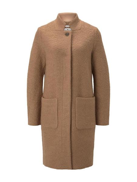 boucle coat - 13261/Hay Beige Non-Solid