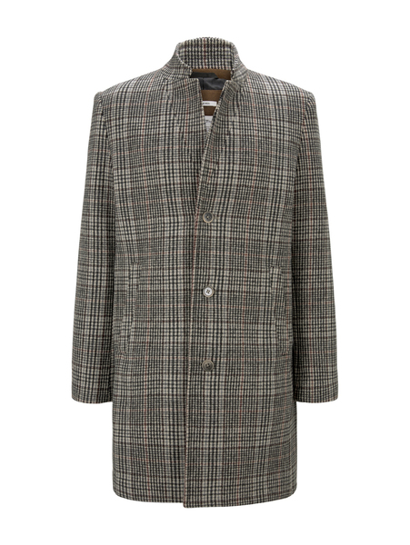 modern woolblendcoat - 24741/beige rust check