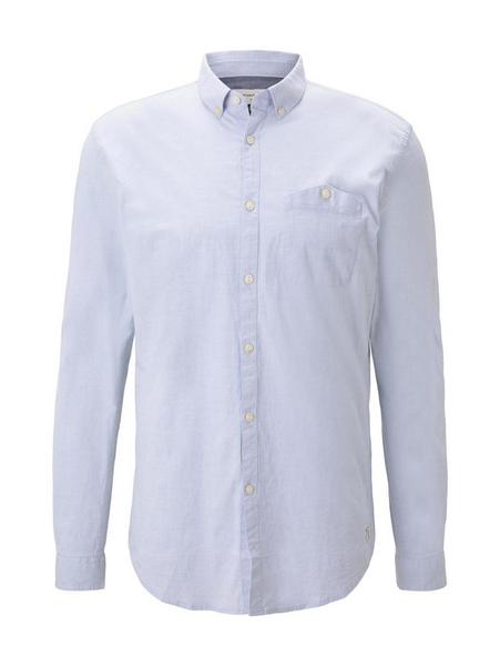 yarn dyed stretch poplin shirt - 13300/Light Blue