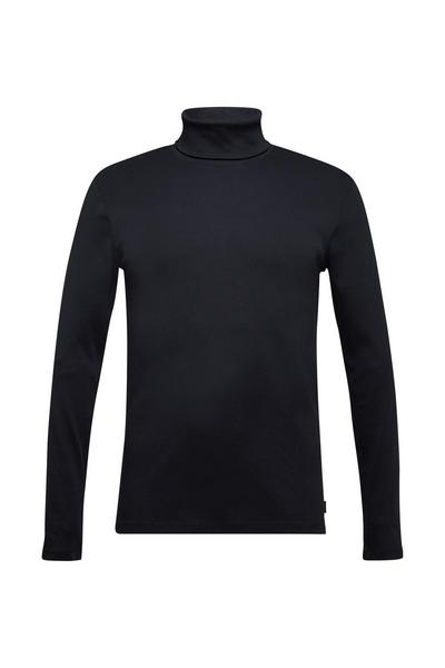Rollkragen-Jersey-Longsleeve, Bio-Baumwolle