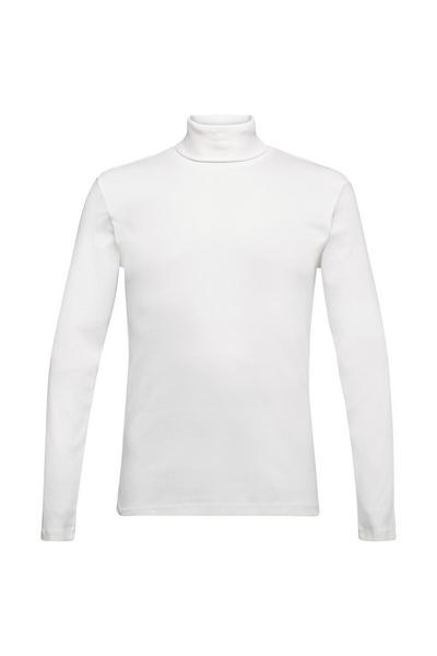 Rollkragen-Jersey-Longsleeve, Bio-Baumwolle
