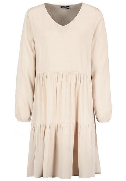 DOB Kleid, MidI, V-Ausschnitt, - 20200/birch beige
