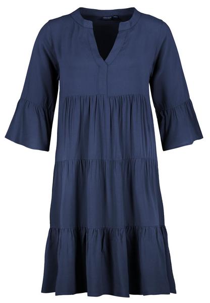 Kleid mit Volants,midi,3/4 