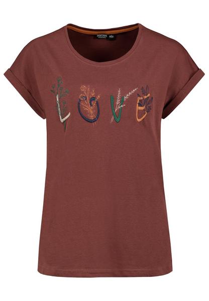DOB T-Shirt, angeschnittene Ärmel mit Aufschlag, weiter Style, Rundhals mitBlende, Nackenband, versch. Drucke auf Vorderteil