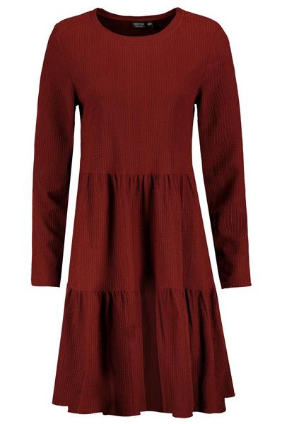 DOB Kleid, midi, Rundhals mit Blend - 21300/burnt