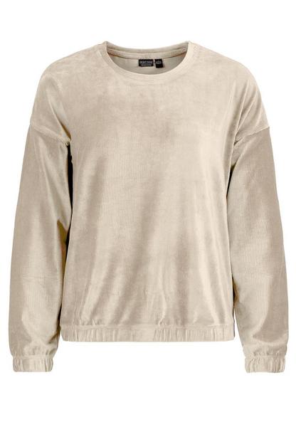 DOB Shirt, langarm, Rundhals mit Blende, überschnittene Schultern, Elastic Tape in Bündchen und Saum