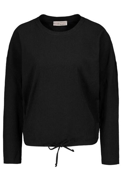 DOB Shirt, langarm, Rundhals mit Bl - 24000/black