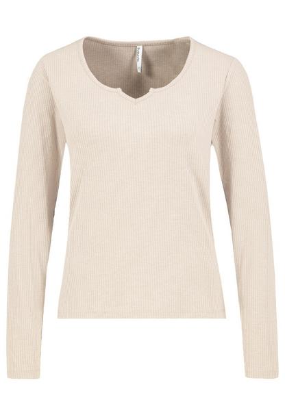 DOB Shirt, langarm,tiefer ausschnit mit kleinem U,piping am ausschnitt, rippeinq.:AR-875