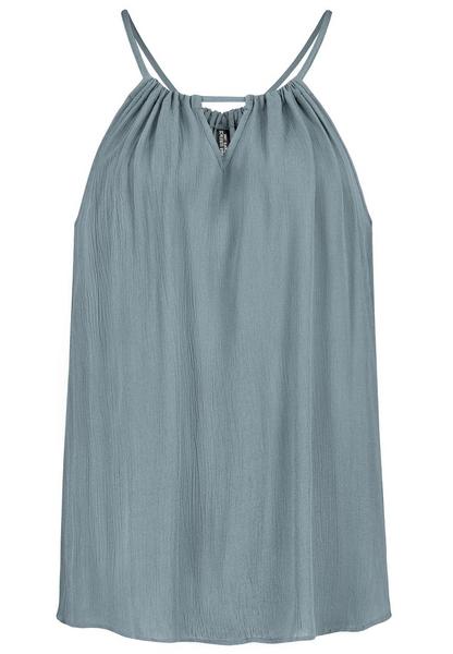 DOB Bluse, Raffung am Hals, V-Aussc - 19200/stone