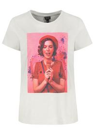 DOB T-shirt,kurzarm,Rundhals mit Blende,Necktape, versch.Druck"Frauen"