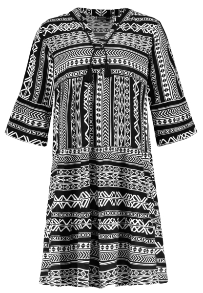 Kleid mit Volants, midi, 3/4 