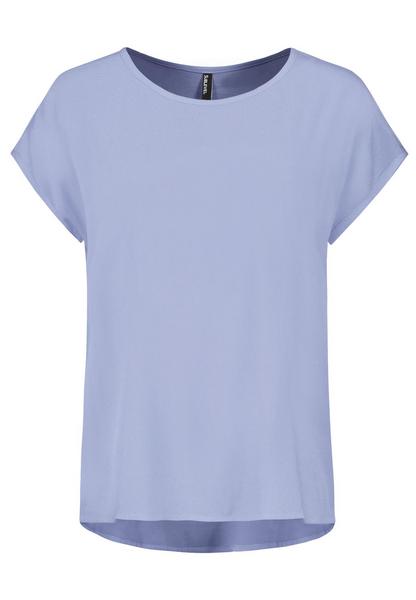 DOB Bluse, Rundhals mit Piping, 