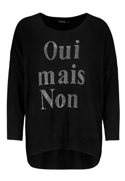 DOB T-shirt, langarm, weiter Rundha - 24000/black