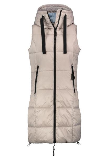 DOB lange Steppweste, Stehkragen + - 20400/string