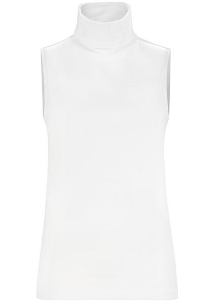 DOB Top, roll kragen. piping an - 22000/white