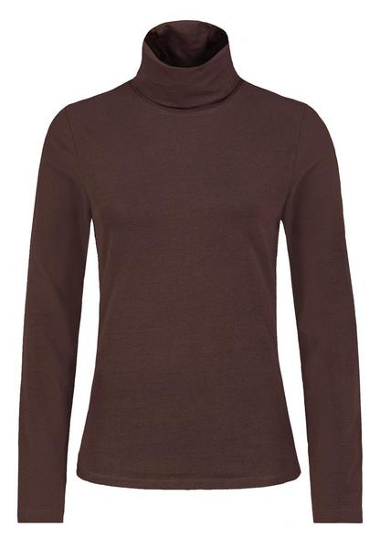 DOB Shirt,langarm, Rollkragen - 21400/java brown