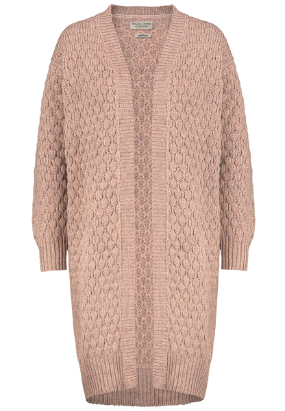 DOB lange Strickjacke, bubble knit - 13200/hazy ro