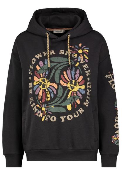 DOB Sweat, langarm, Kapuze mit Kord - 23400/anthra