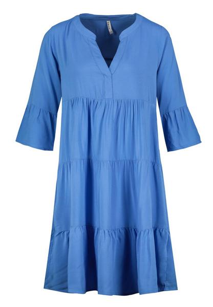 Kleid mit Volants,midi,3/4 